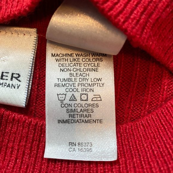 Villager Women Red Mock Neck Sweater Liz Claiborne - Picture 5 of 5